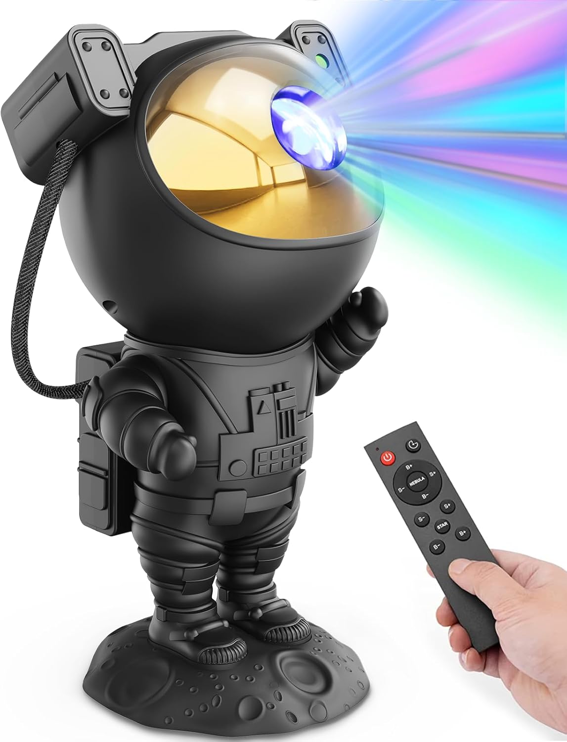 Black Mooyran Astronaut Star Projector
Mooyran Galaxy Night Light
LED Black Starry Projector for Bedroom
Kids Room Decor Black Edition
Mooyran Space Light with Timer
Black Astronaut Galaxy Light for TikTok
Cool Room Accessories for Gamers
Gifts for Kids Christmas, Birthdays
Mooyran Black Astronaut Star Projector with nebula and green stars on a bedroom ceiling.
Black galaxy night light by Mooyran with adjustable astronaut head and removable moon base.
Kids’ room decor featuring the black Mooyran star 